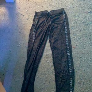 Children size 10 Justice sweat pants-black
